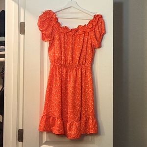 Jessica Simpson red ruffle dress